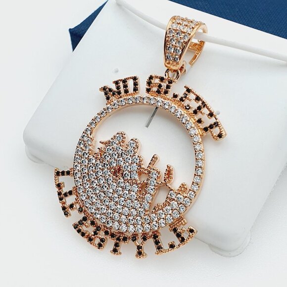 "14K Gold Plated Cubic Zircon Pendant, INUS1BR087 - Picture 6 of 9